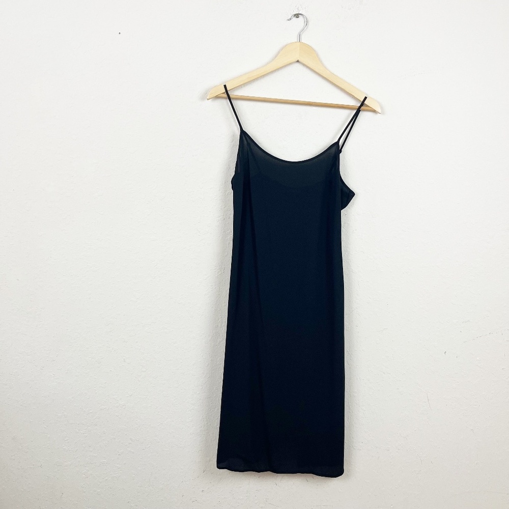 Staud Black Sheer Slip Dress Size Small